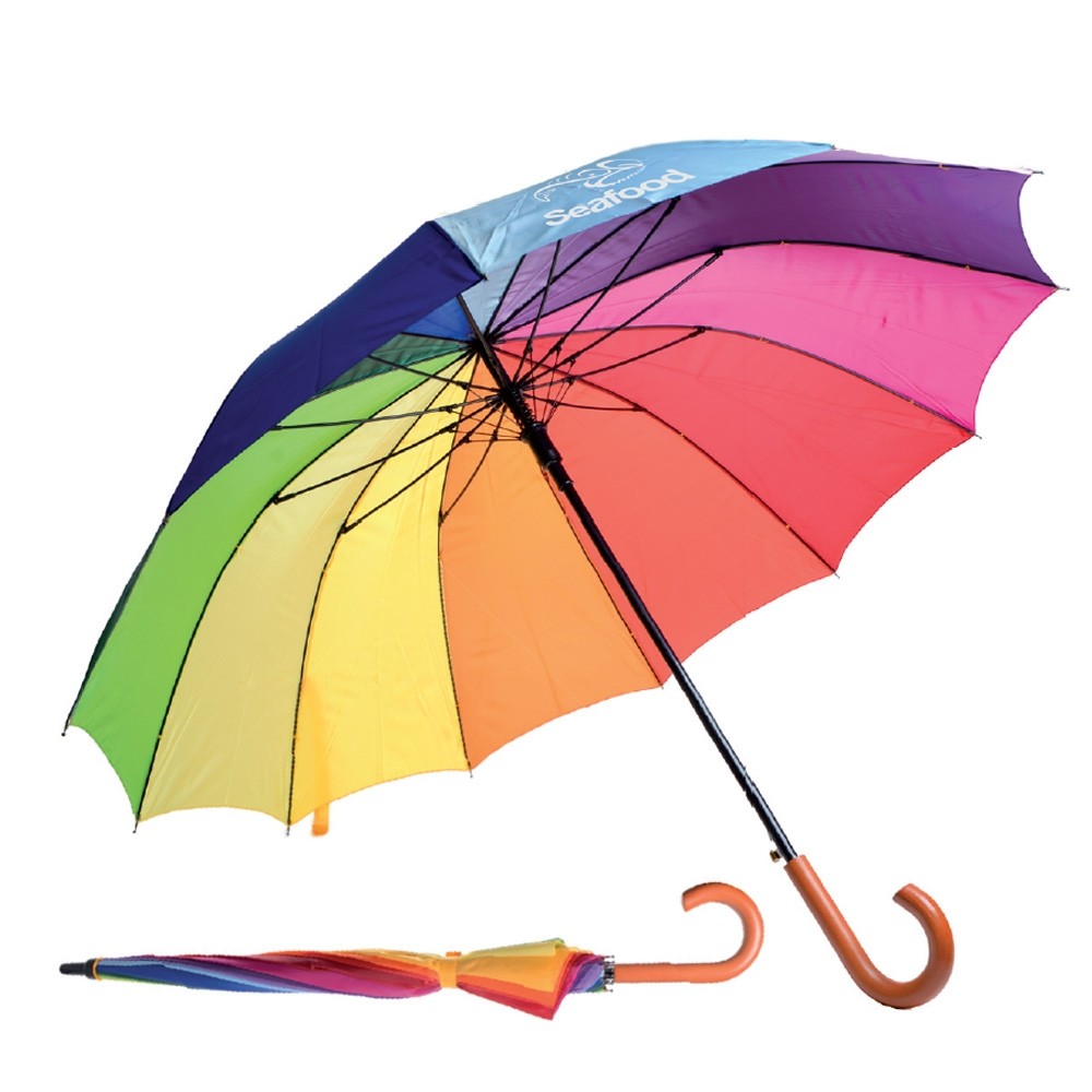 lassen Regenbogenfarben in bedrucken Firmenlogo mit HACH Schirme |