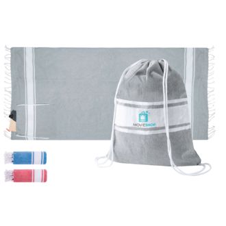 Rucksack aus recycelter Baumwolle mit intergrierter Decke